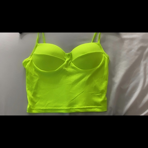 Shein neon lime cami top - Picture 2 of 4
